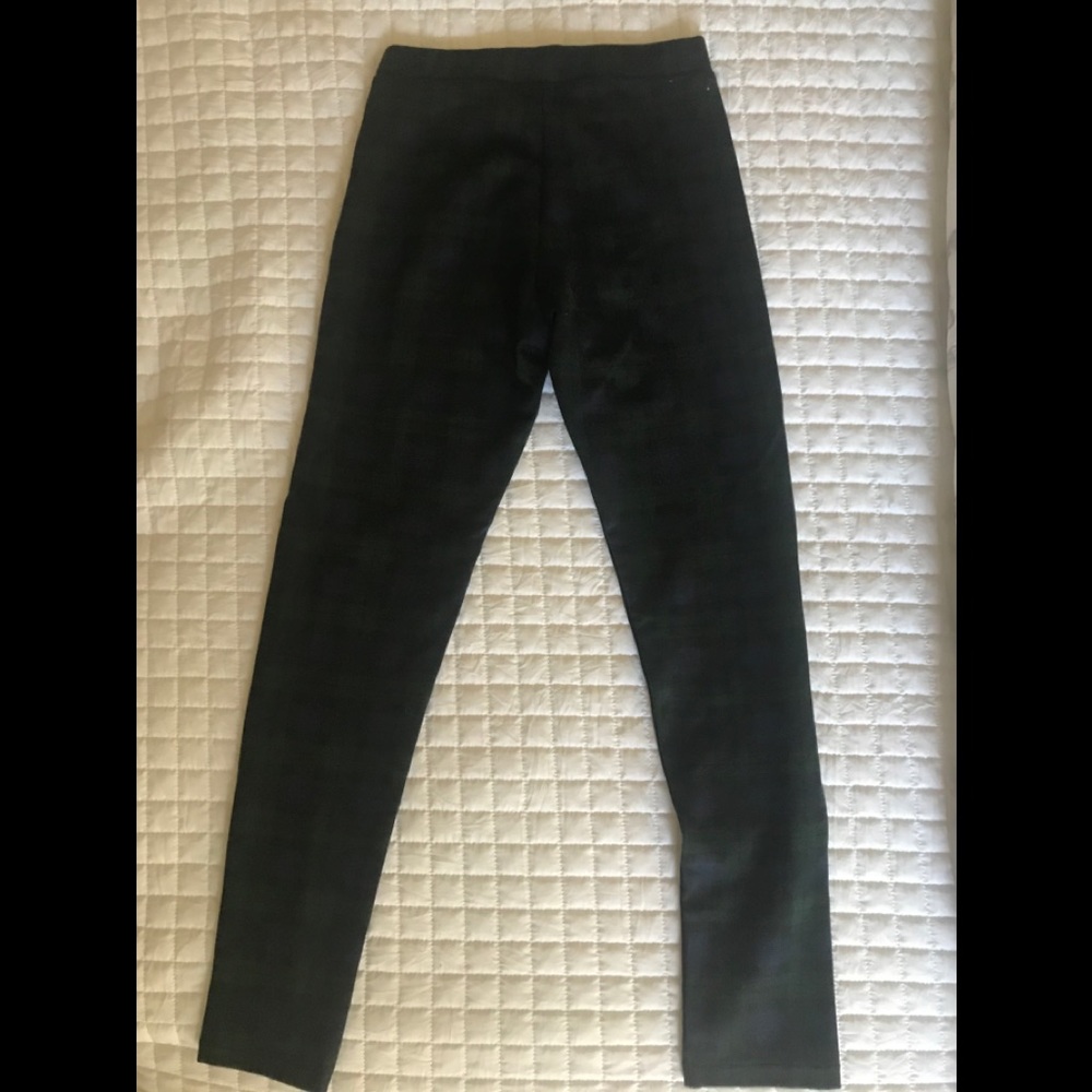 Zara Girl Ponte knit plaid Leggings.